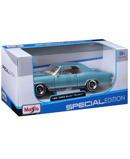 Bburago Maisto - Buick Riviera (1965), azul - Escala 1:24, Modelismo y coleccionismo