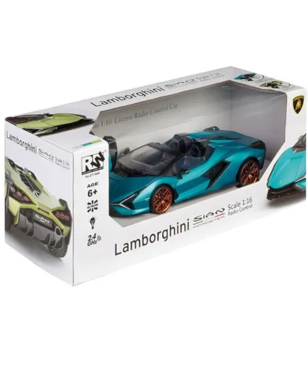 Auto Y Control Remoto Lamborghini Sián Roadster 1:12 R/c - Celeste