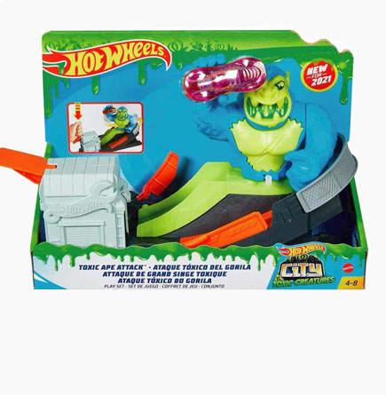 Pista de carros Hot Wheels - Ataque Tóxico del Gorila 