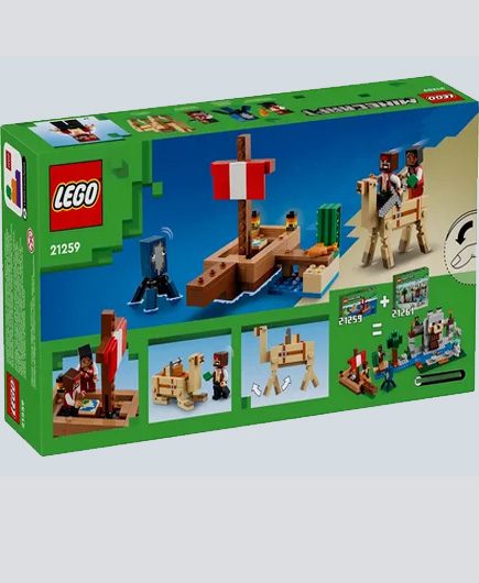 Lego Minecraft El Viaje En El Barco Pirata 21259 - 166pz Cantidad De Piezas 166