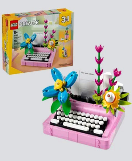 Bloques De Armar Máquina De Escribir Con Flores Lego creator 363 Piezas 